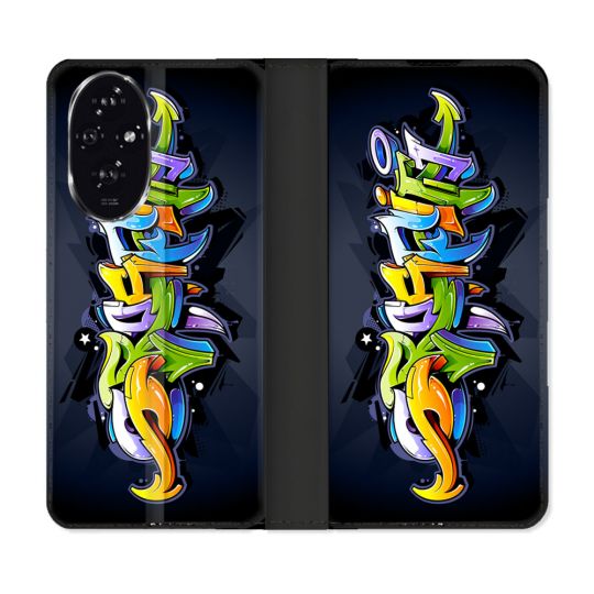 Housse cuir portefeuille Pour Honor 200 5G Street Art Graffiti