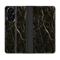 Housse cuir portefeuille Pour Honor 200 5G Texture Marbre Noir