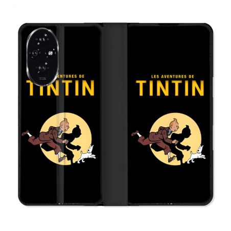 Housse cuir portefeuille Pour Honor 200 5G Tintin Classique