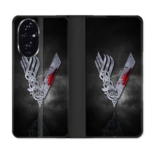 Housse cuir portefeuille Pour Honor 200 5G Viking
