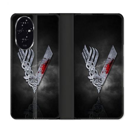 Housse cuir portefeuille Pour Honor 200 5G Viking
