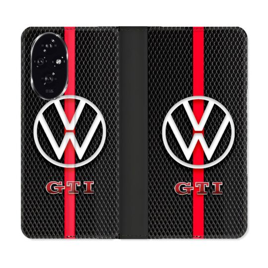 Housse cuir portefeuille Pour Honor 200 5G Volkwagen Line