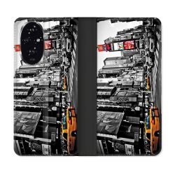 Housse cuir portefeuille Pour Honor 200 5G Voyage Amerique USA New York Taxi