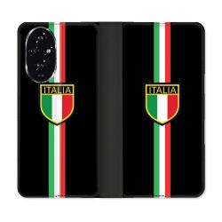 Housse cuir portefeuille Pour Honor 200 5G Voyage Italie 3 Noir