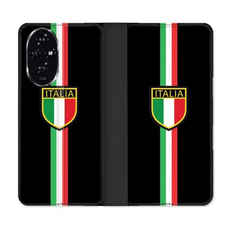 Housse cuir portefeuille Pour Honor 200 5G Voyage Italie 3 Noir