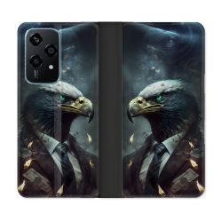 Housse cuir portefeuille Pour Honor 200 Lite 5G Animal Aigle Business