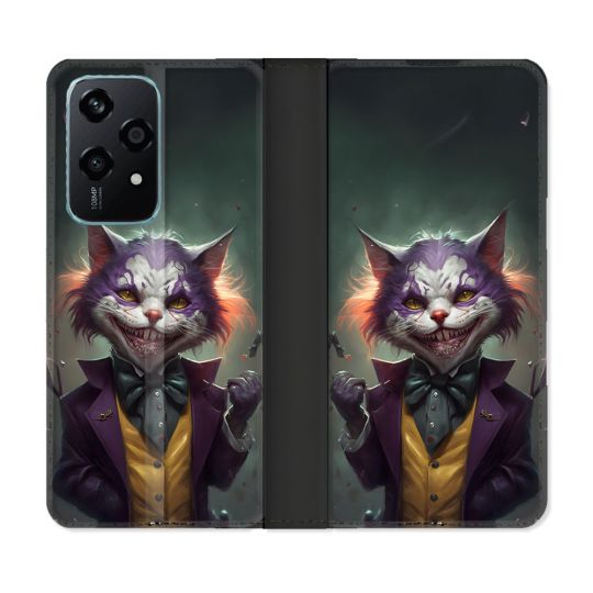 Housse cuir portefeuille Pour Honor 200 Lite 5G Animal Chat Joker