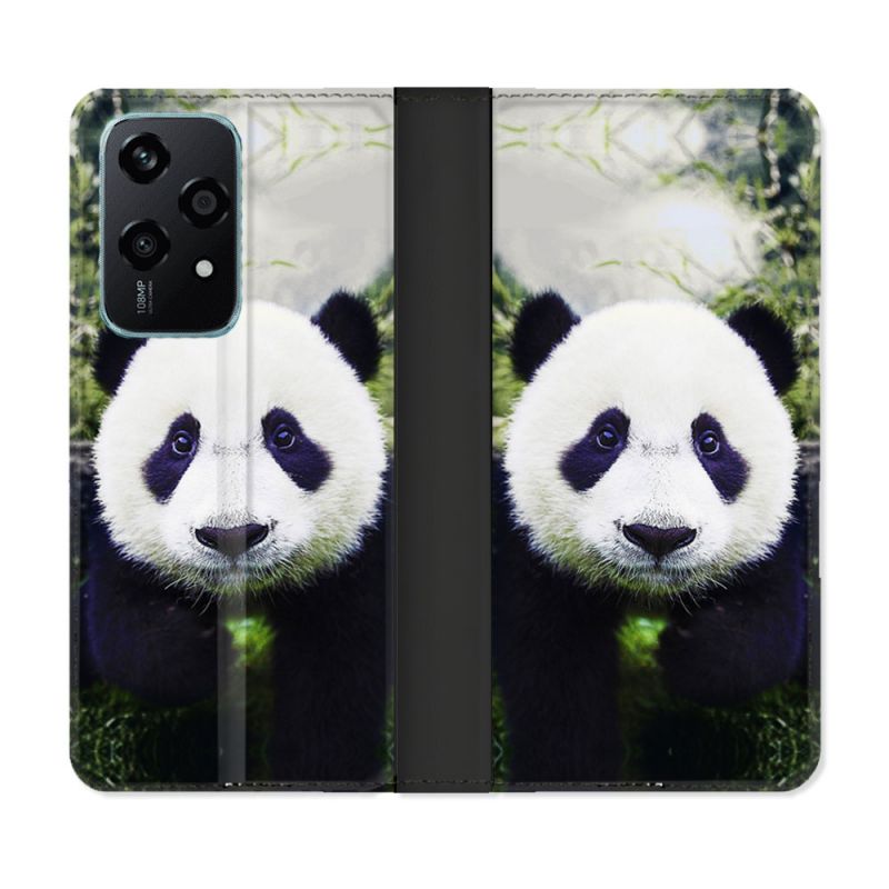 Housse cuir portefeuille Pour Honor 200 Lite 5G Animal Panda Color