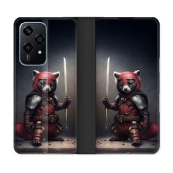 Housse cuir portefeuille Pour Honor 200 Lite 5G Animal Raton Samouraï