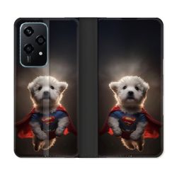 Housse cuir portefeuille Pour Honor 200 Lite 5G Animal Super Chien