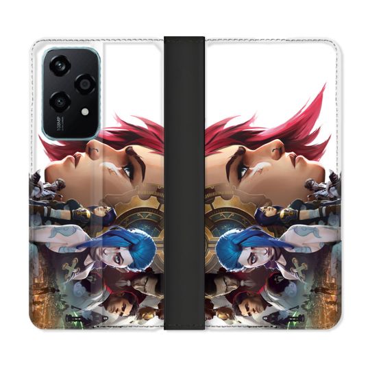 Housse cuir portefeuille Pour Honor 200 Lite 5G Arcane Jinx Sœur