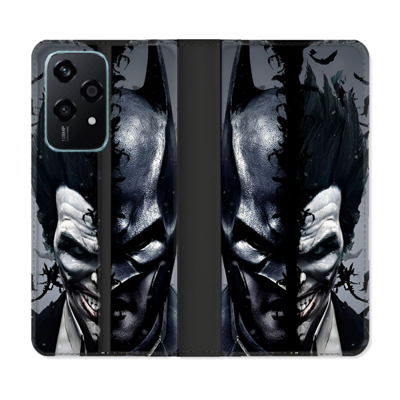 Housse cuir portefeuille Pour Honor 200 Lite 5G Batman Joker