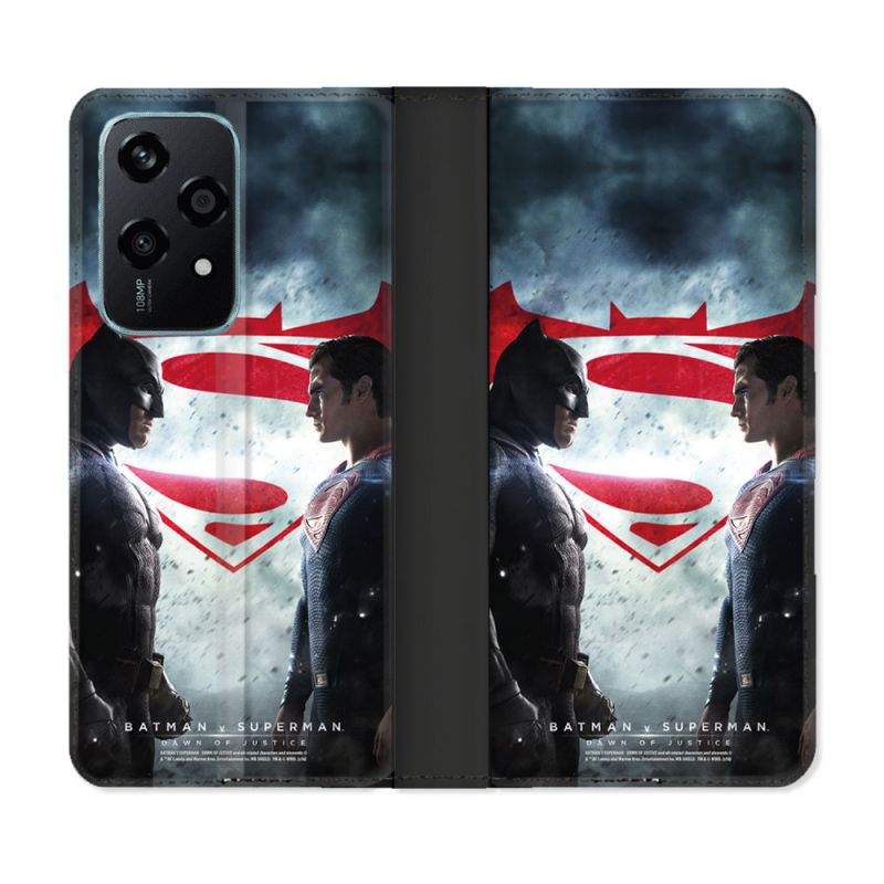 Housse cuir portefeuille Pour Honor 200 Lite 5G Batman VS Superman