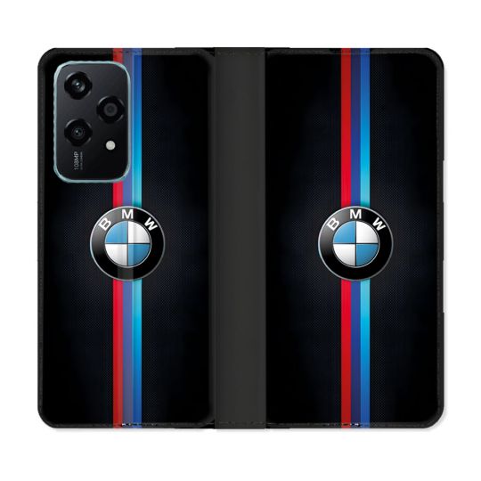 Housse cuir portefeuille Pour Honor 200 Lite 5G BMW Logo