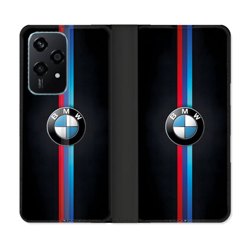 Housse cuir portefeuille Pour Honor 200 Lite 5G BMW Logo
