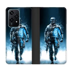 Housse cuir portefeuille Pour Honor 200 Lite 5G Call Of Duty Guerrier
