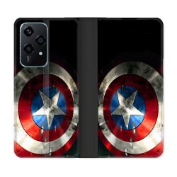 Housse cuir portefeuille Pour Honor 200 Lite 5G Captain America Bouclier