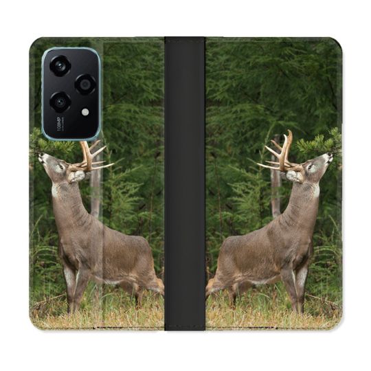 Housse cuir portefeuille Pour Honor 200 Lite 5G Chasse Cerf