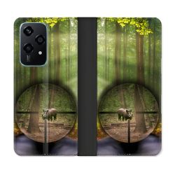 Housse cuir portefeuille Pour Honor 200 Lite 5G Chasse Sanglier Viseur