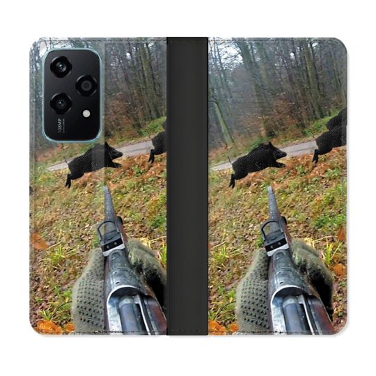 Housse cuir portefeuille Pour Honor 200 Lite 5G Chasse Vision Tir