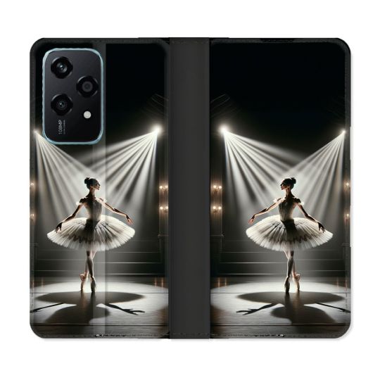 Housse cuir portefeuille Pour Honor 200 Lite 5G Danseuse Lumière