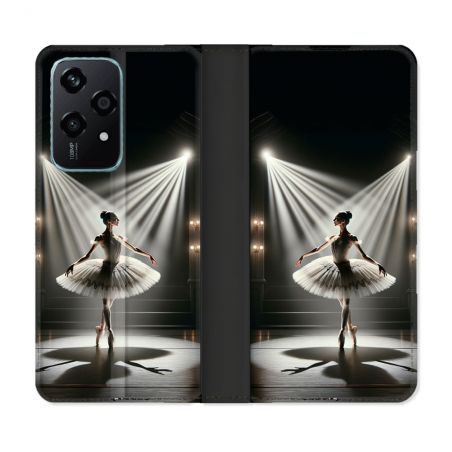 Housse cuir portefeuille Pour Honor 200 Lite 5G Danseuse Lumière