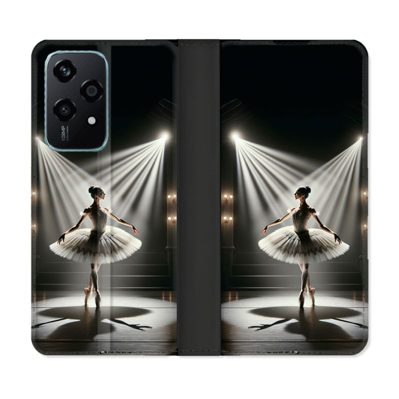 Housse cuir portefeuille Pour Honor 200 Lite 5G Danseuse Lumière