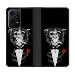 Housse cuir portefeuille Pour Honor 200 Lite 5G Decale Singe Mafia