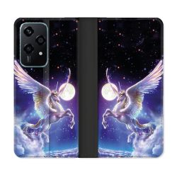 Housse cuir portefeuille Pour Honor 200 Lite 5G Fantastique Licorne Céleste