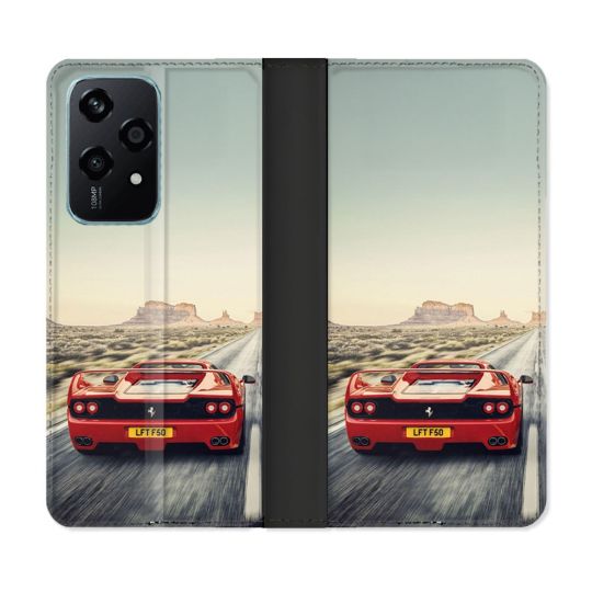 Housse cuir portefeuille Pour Honor 200 Lite 5G Ferrari F50