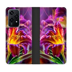 Housse cuir portefeuille Pour Honor 200 Lite 5G Fleur Lys Color