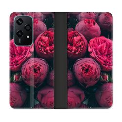 Housse cuir portefeuille Pour Honor 200 Lite 5G Fleur Pivoine