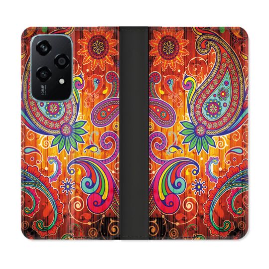 Housse cuir portefeuille Pour Honor 200 Lite 5G Fleur Psychedelic