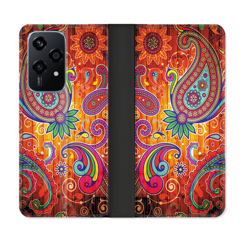 Housse cuir portefeuille Pour Honor 200 Lite 5G Fleur Psychedelic