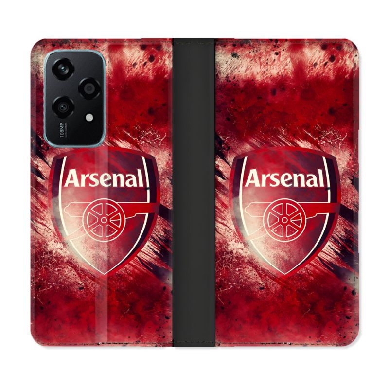 Housse cuir portefeuille Pour Honor 200 Lite 5G Foot Arsenal