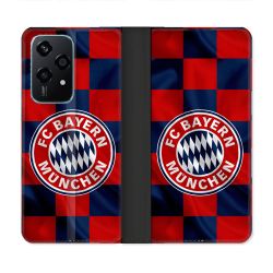 Housse cuir portefeuille Pour Honor 200 Lite 5G Foot Bayern Munich Carreaux