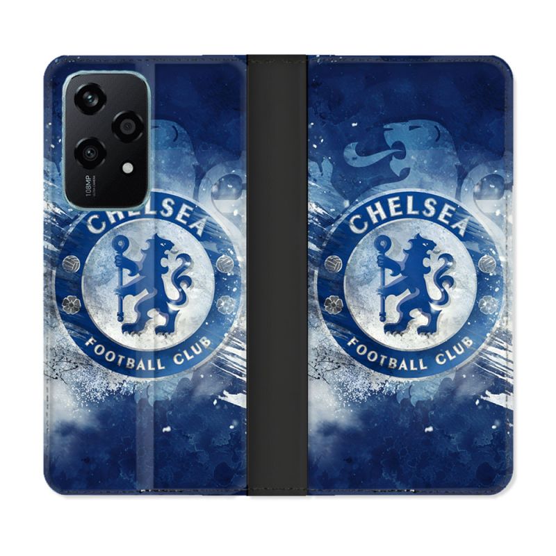 Housse cuir portefeuille Pour Honor 200 Lite 5G Foot Chelsea
