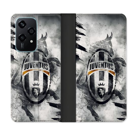 Housse cuir portefeuille Pour Honor 200 Lite 5G Foot Juventus Turin
