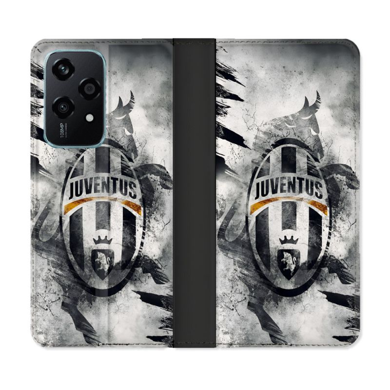 Housse cuir portefeuille Pour Honor 200 Lite 5G Foot Juventus Turin