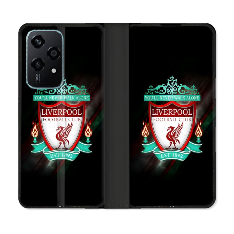 Housse cuir portefeuille Pour Honor 200 Lite 5G Foot Liverpool