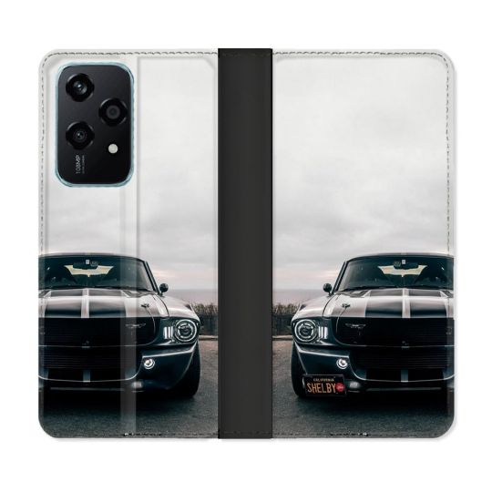 Housse cuir portefeuille Pour Honor 200 Lite 5G Ford Mustang GT500 Vintage