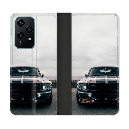 Housse cuir portefeuille Pour Honor 200 Lite 5G Ford Mustang GT500 Vintage