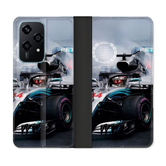 Housse cuir portefeuille Pour Honor 200 Lite 5G Formule 1 F1 Mercedes Petronas