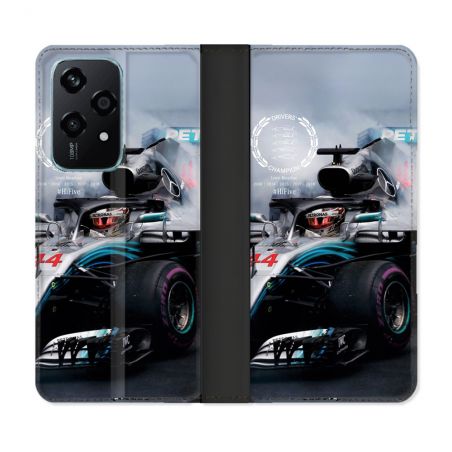 Housse cuir portefeuille Pour Honor 200 Lite 5G Formule 1 F1 Mercedes Petronas