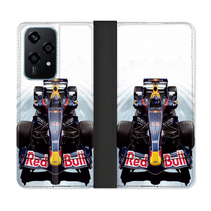 Housse cuir portefeuille Pour Honor 200 Lite 5G Formule 1 F1 Red Bull