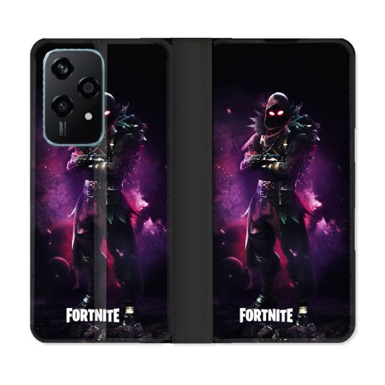 Housse cuir portefeuille Pour Honor 200 Lite 5G Fortnite Raven