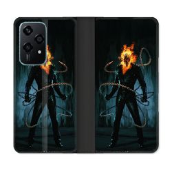 Housse cuir portefeuille Pour Honor 200 Lite 5G Ghost Rider