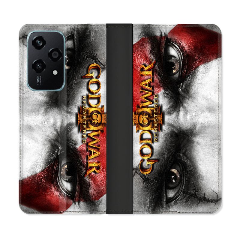 Housse cuir portefeuille Pour Honor 200 Lite 5G God Of War GOW