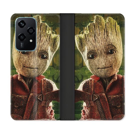 Housse cuir portefeuille Pour Honor 200 Lite 5G Groot Vert