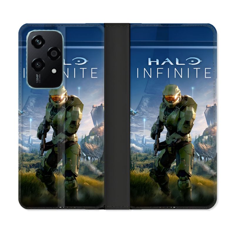 Housse cuir portefeuille Pour Honor 200 Lite 5G Halo